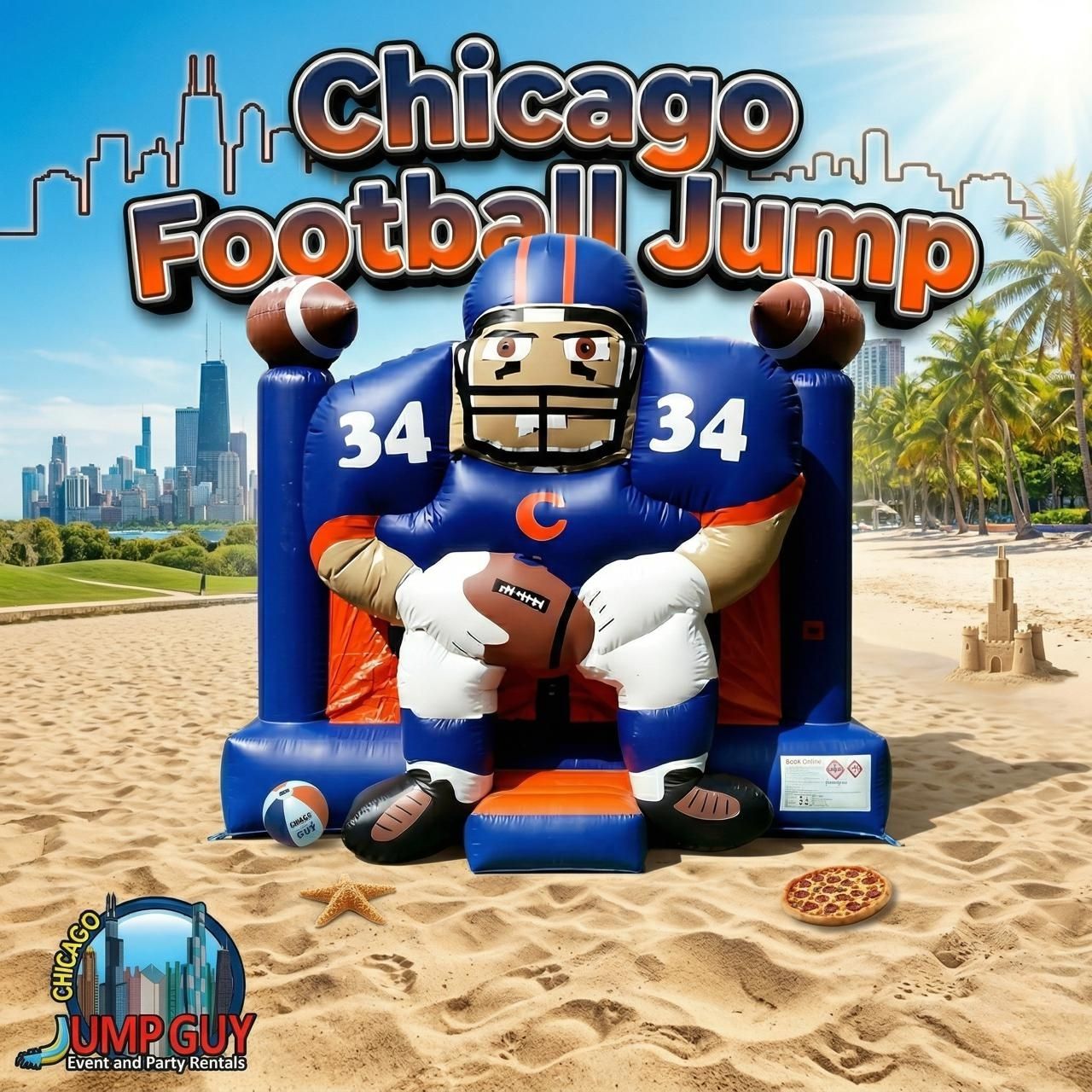 Chicago Football Jump bounce house meeting Illinois DOL safety standards for Downers Grove IL 60515 and 60516 delivery