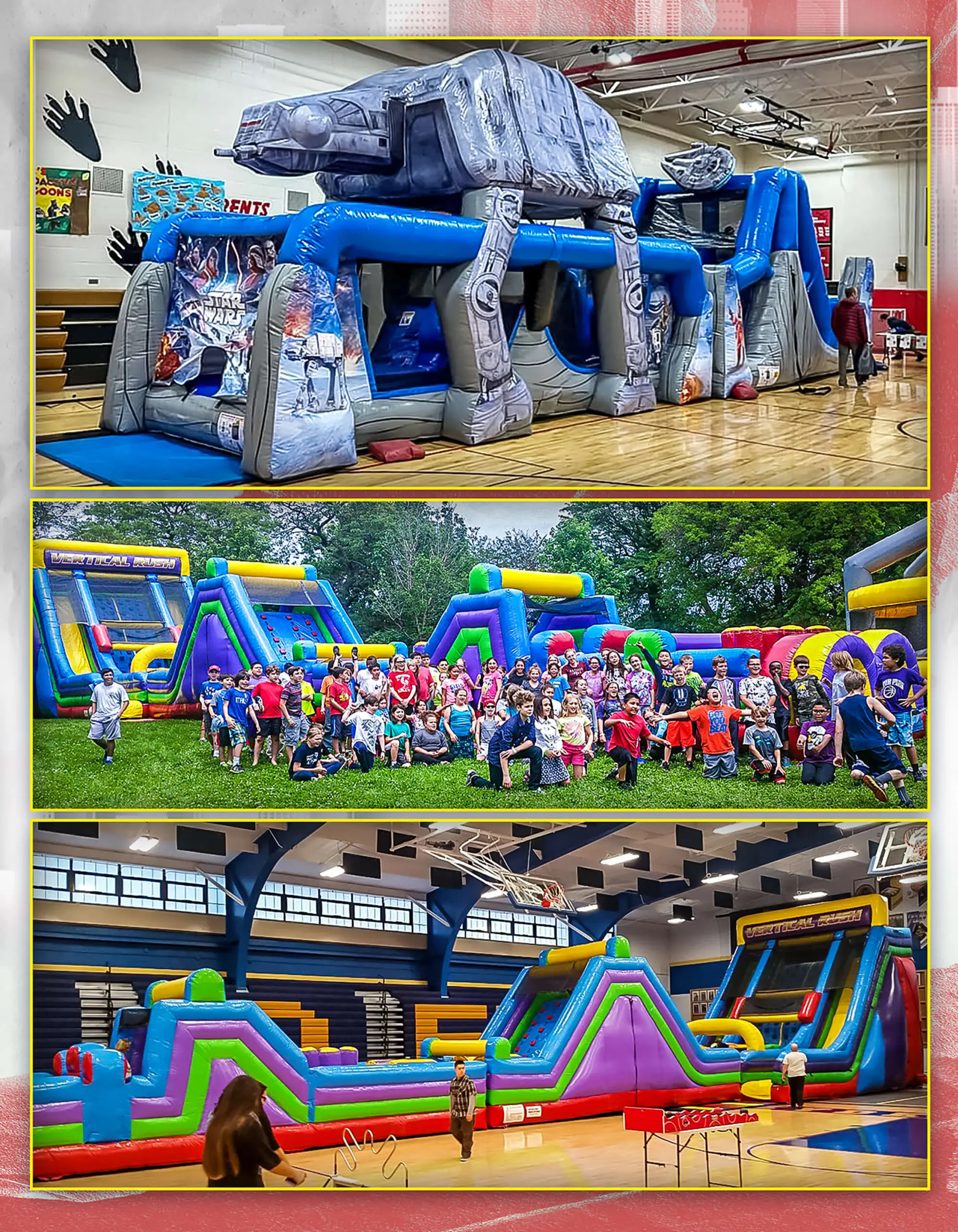 Inflatable obstacle course rental for school carnivals and field days in Downers Grove IL