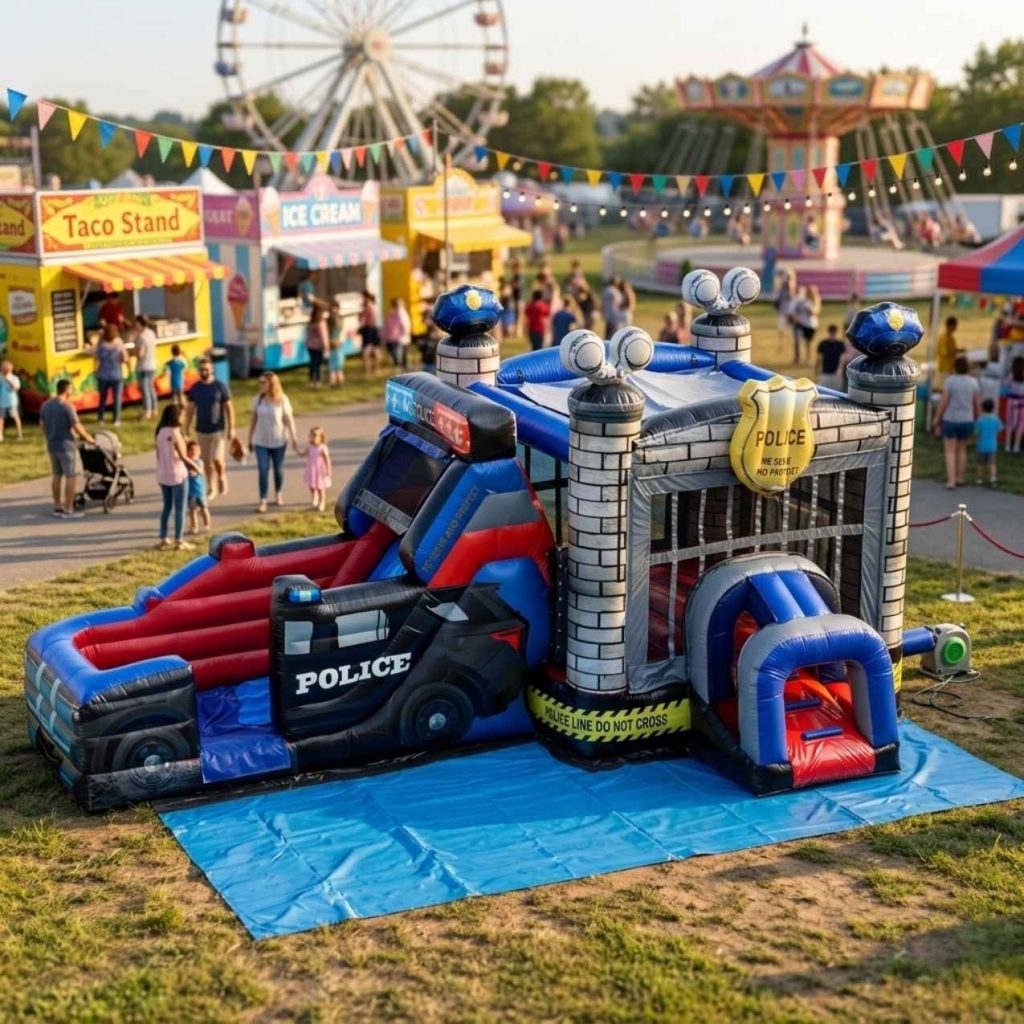 Police Station Bounce Slide Dry rental in Downers Grove, IL (60515/60516) by Jump Guy Party Rentals